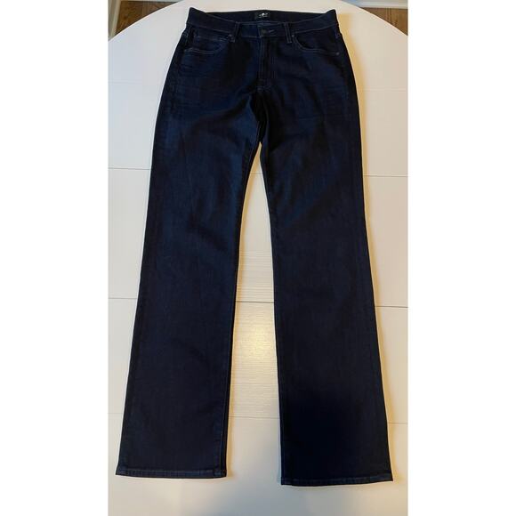 7 For All Mankind Austyn Jeans Straight Leg Dark Wash Mid-Rise Sz 29 Blue - Picture 8 of 16